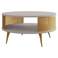 COUCHTISCH Roenni Gold - Kaschmir/Goldfarben, Holzwerkstoff/Metall (75/75/44cm) - MIRJAN24