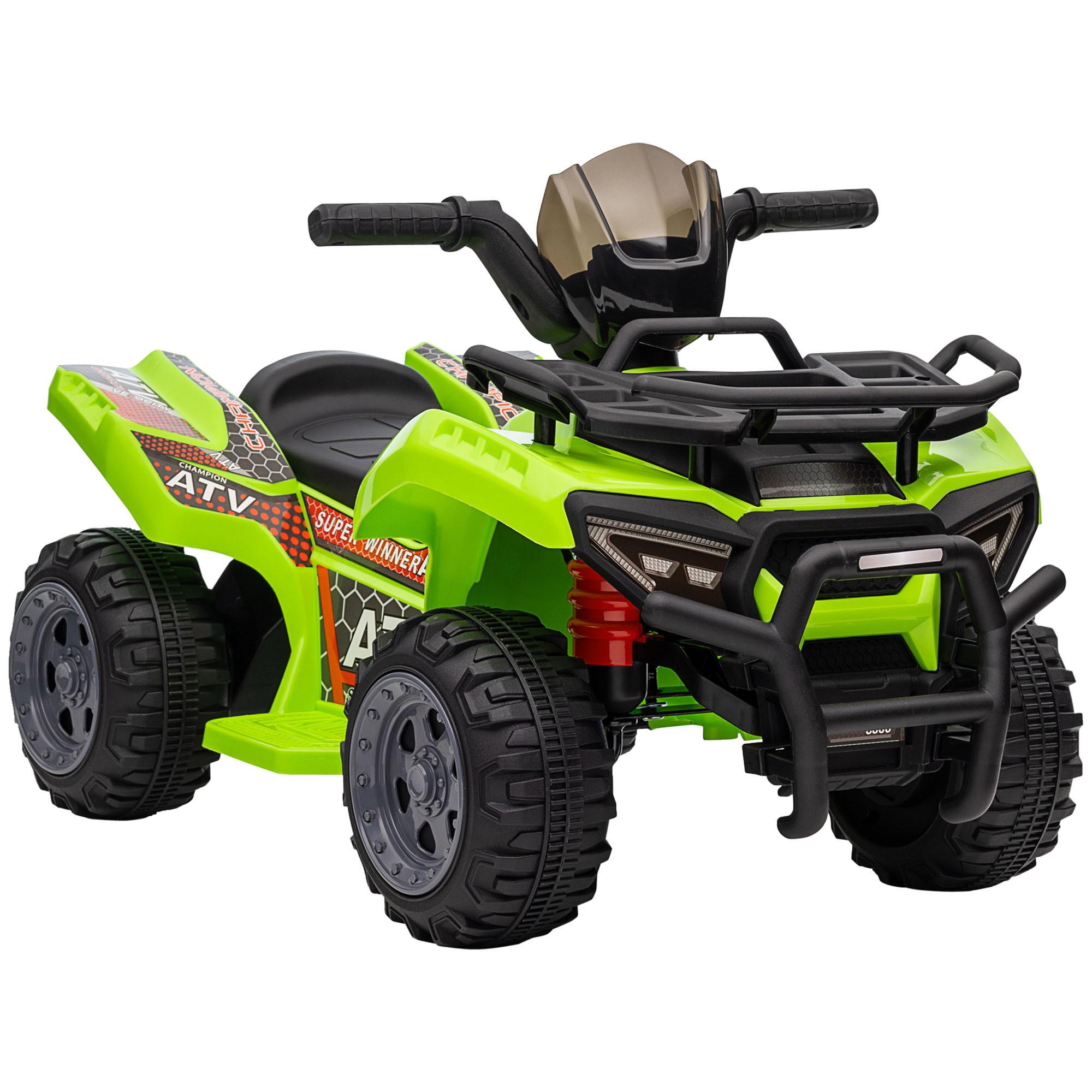 MINI Elektro-Quad Kinder Elektro ATV Kinderwagen Kinderauto Grün - Grün, Metall (70/42/45cm) - HOMCOM