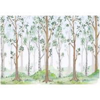 FOTOTAPETE Kinderzimmer Wald Vliestapete Tapete 350x250 - Multicolor, Papier (350/250cm) - Wallarena