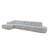 ECKSOFA Ottomane Links IREA-L3-v2 - 412x165x80 cm Grau - Grau, Holzwerkstoff/Textil (412/165cm) - ALTDECOR