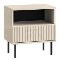 NACHTTISCH Caletto Beige 50 cm - Beige/Goldfarben, Holzwerkstoff/Metall (50/53/34cm) - Selsey