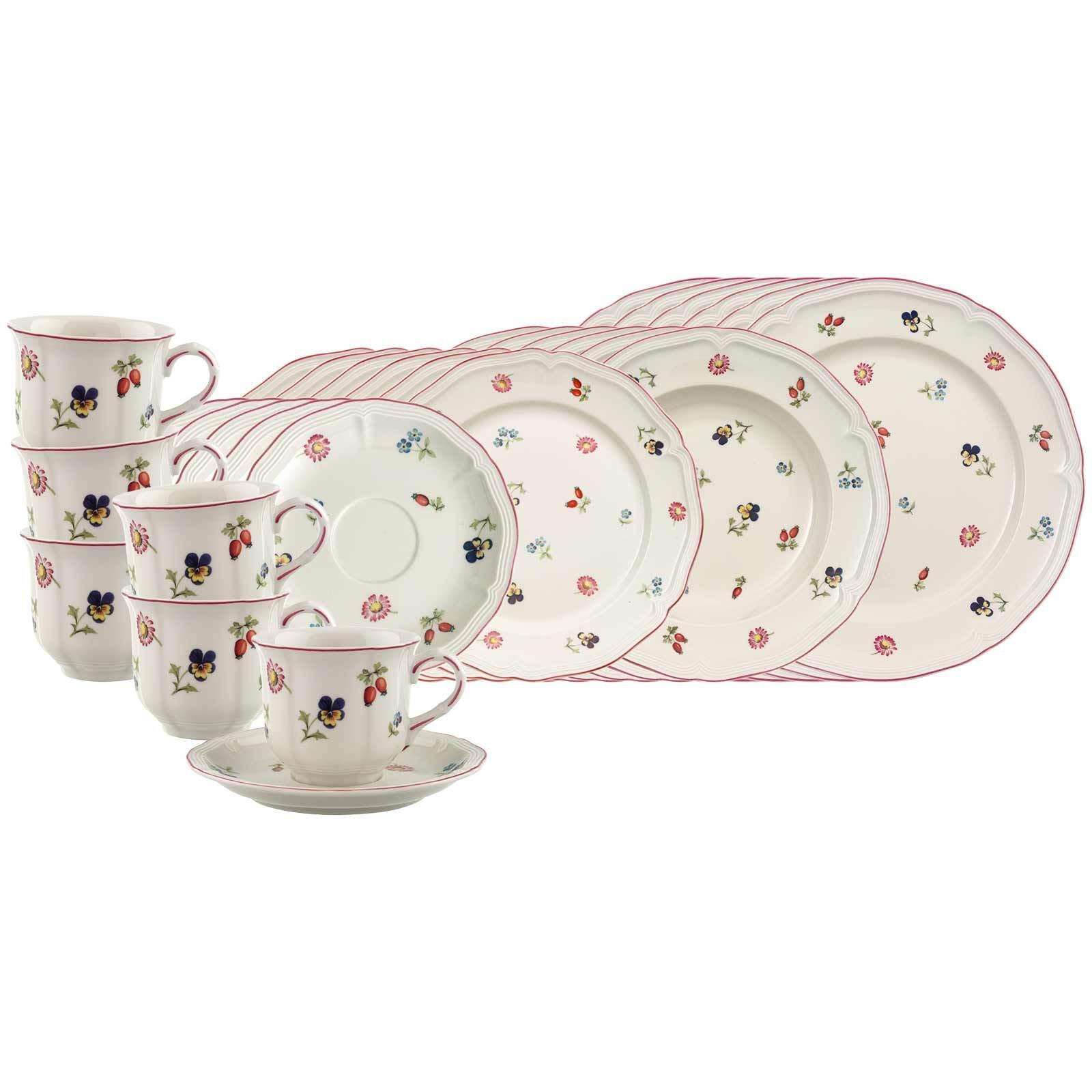 KOMBISERVICE Petite Fleur weiß 30-tlg. - Weiß, Keramik (2/2/2cm) - Villeroy & Boch