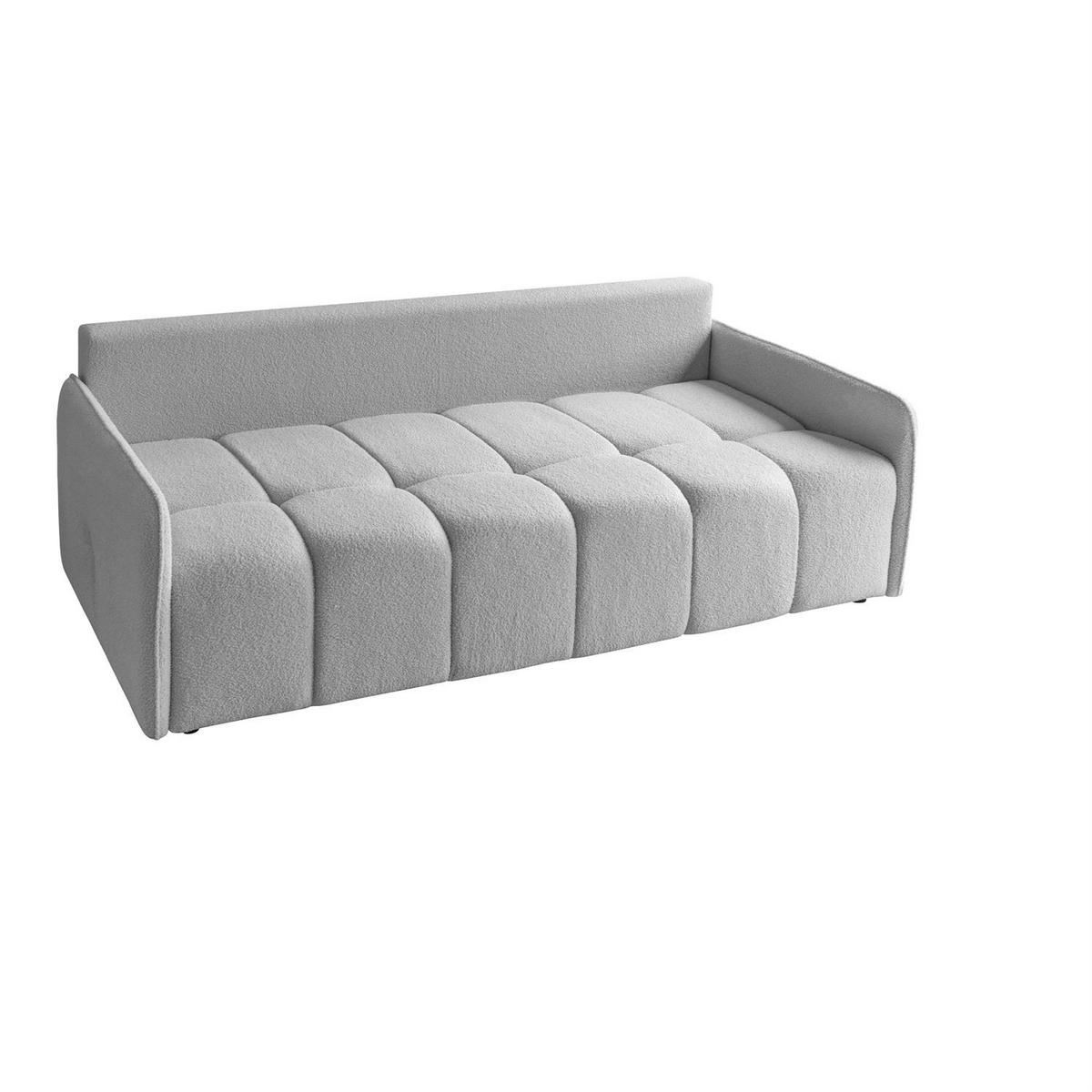 SCHLAFSOFA Morena, zweisitzig, mit Schlaffunktion, Quelle 83 - Hellgrau, Textil (207/90/90cm) - Lookway