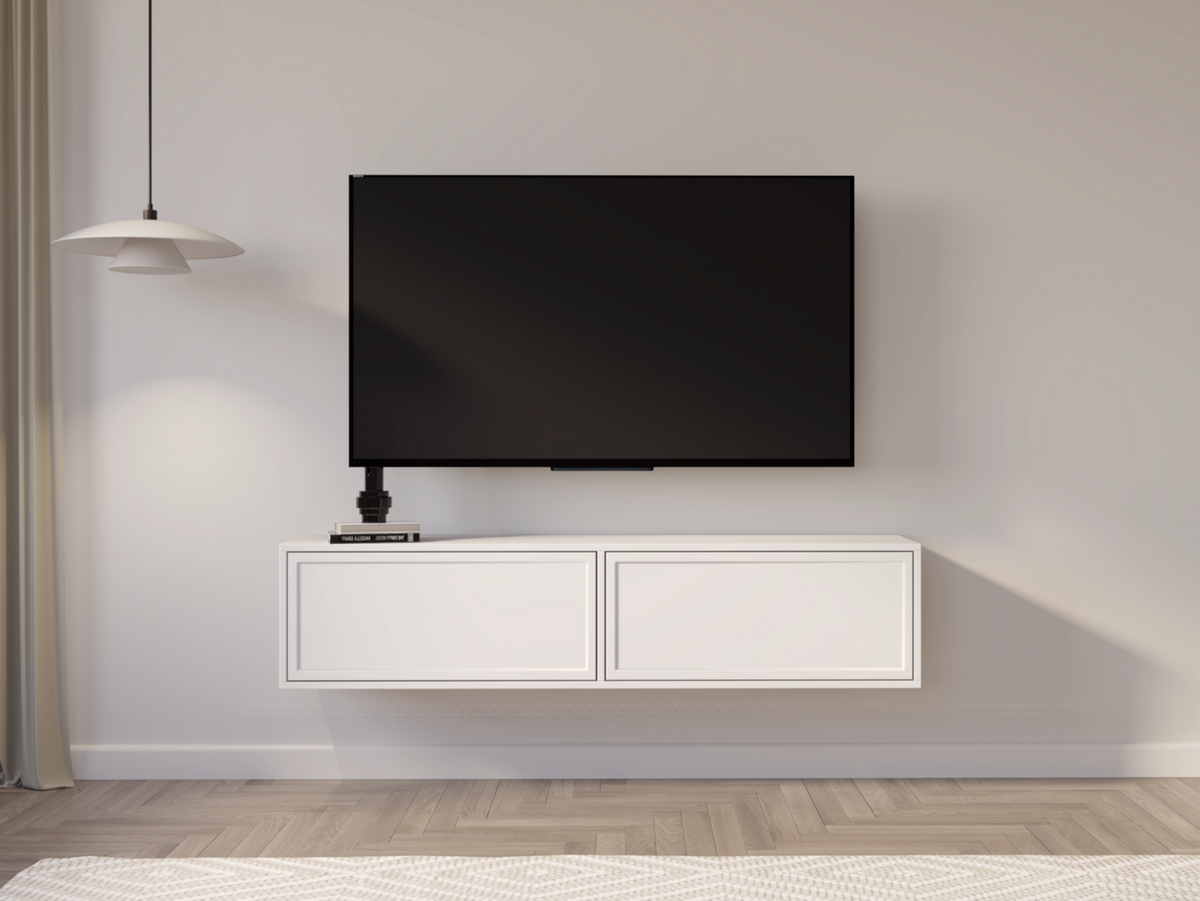 TV-HÄNGEBOARD Velveto 2-türig, Weiß, 140 cm - Weiß, Holzwerkstoff (140/30/30cm) - Selsey