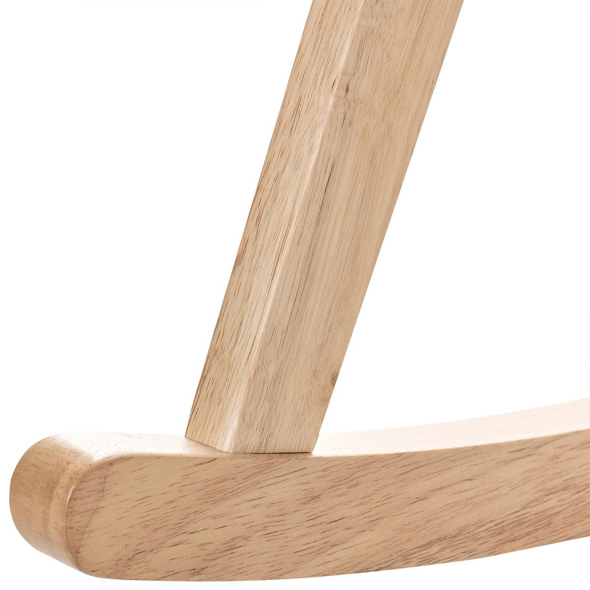 SCHAUKELSESSEL Holz Hellbraun/Hellbeige Rya - Beige/Braun, Textil (65/79/78cm) - Beliani
