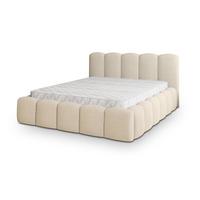 POLSTERBETT FALINA Q 200x200 cm mit Bettkästen - Creme - Creme, Holz/Textil - MASSENO
