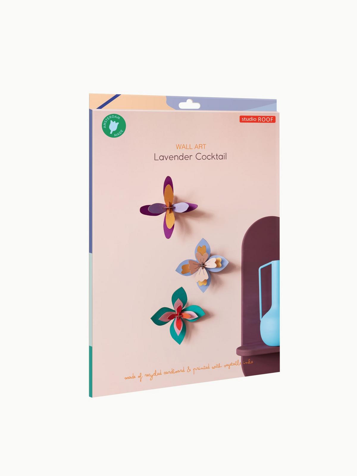 WANDDEKO 3D-Blume 5/18 cm - Multicolor, Wellpappe (5/18/17cm) - Studio Roof