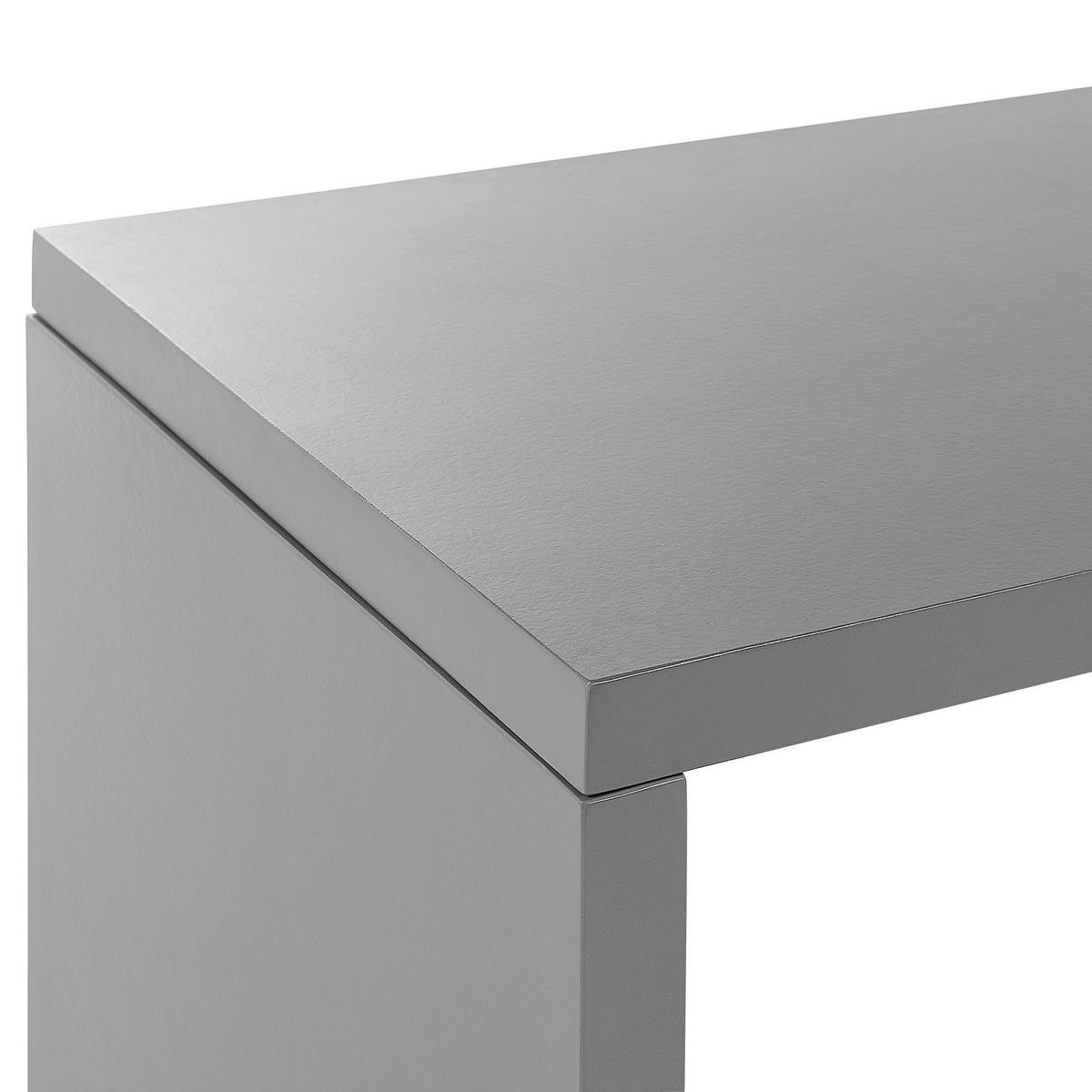 GARTENMÖBEL SET U-Form Beton grau Tisch mit 2 Bänken Taranto - Grau, Stein - Beliani