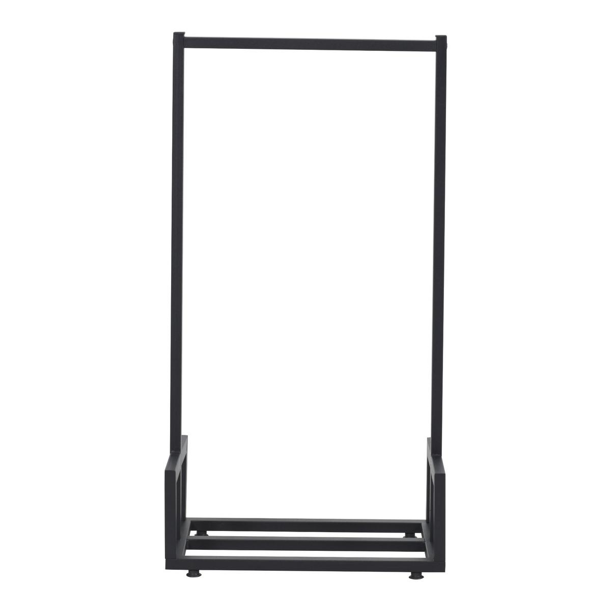 KAMINHOLZREGAL Thisted - Schwarz, Metall (50/95/35cm) - [en.casa]