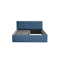 POLSTERBETT Athena Blau 200 x 200 x 40 cm Stauraum ohne hydraulische Funktion Ohne Matratze und Lattenrost - Blau, Holz (200/200cm) - Halmon Schlafkomfort Betten 