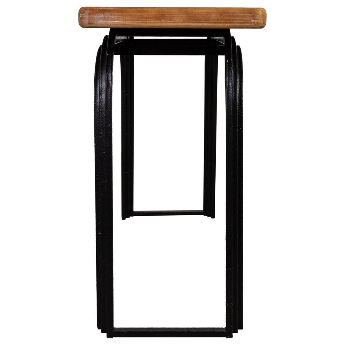 KONSOLENTISCH aus Holz, schwarz, 140x40x78cm - Schwarz, Holz (40/140/78cm) - Wanderlust