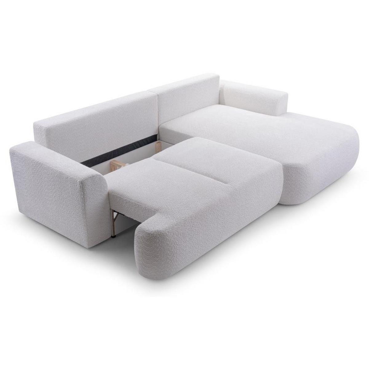 ECKSCHLAFSOFA Vento beige rechts - Beige/Schwarz, Textil (260/168cm) - Beautysofa