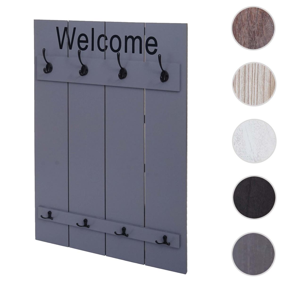 WANDGARDEROBE WELCOME SHABBY Grau, Blau - Blau/Grau, Holz (60/90/8cm) - MCW