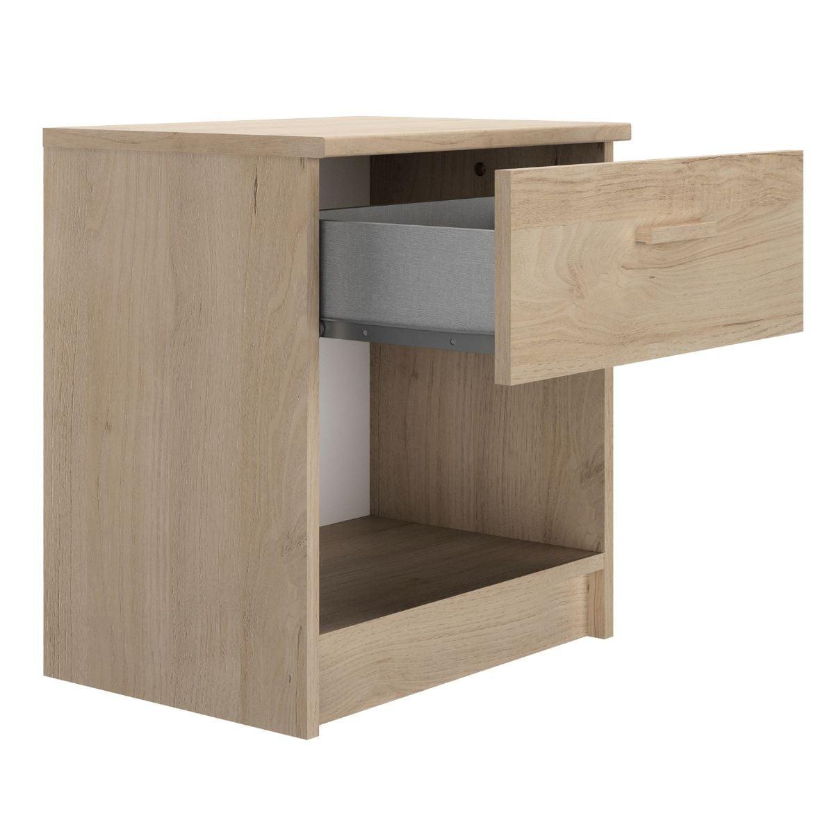 NACHTTISCH 1 Schublade H52 cm Tulle - Eichefarben, Holzwerkstoff (35/52/11cm) - Calicosy