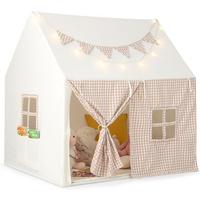KINDERZELT 127cm Beige - Beige, Kunststoff (125/100cm) - COSTWAY