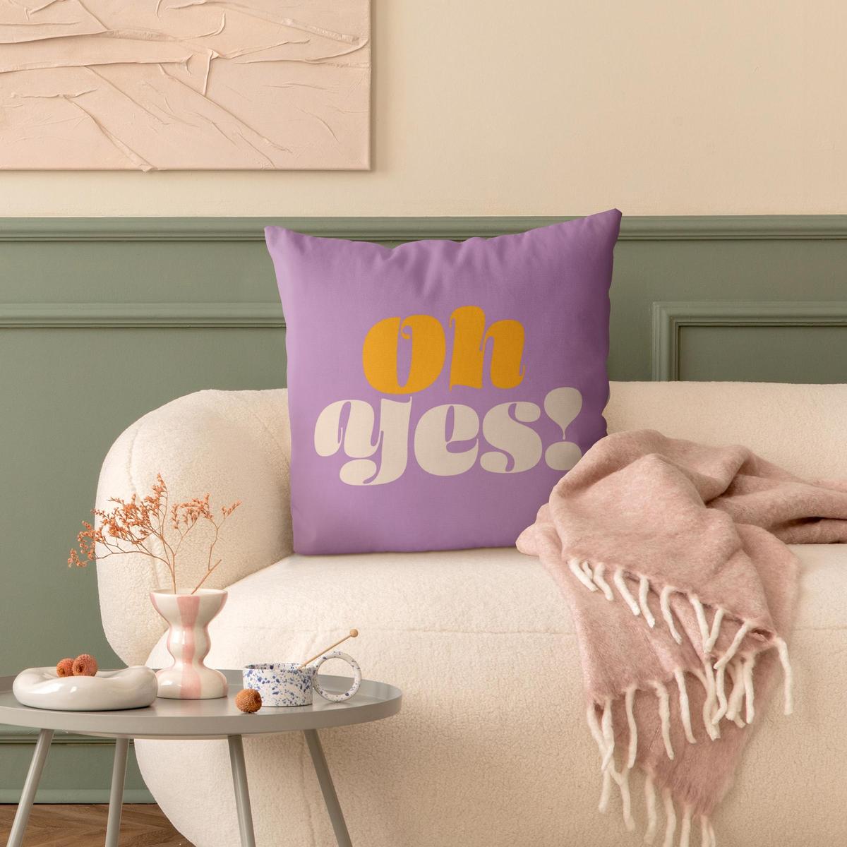 Bilderwelten DEKOKISSEN Retro Typografie Oh Yes 40/40 cm online kaufen ➤ mömax