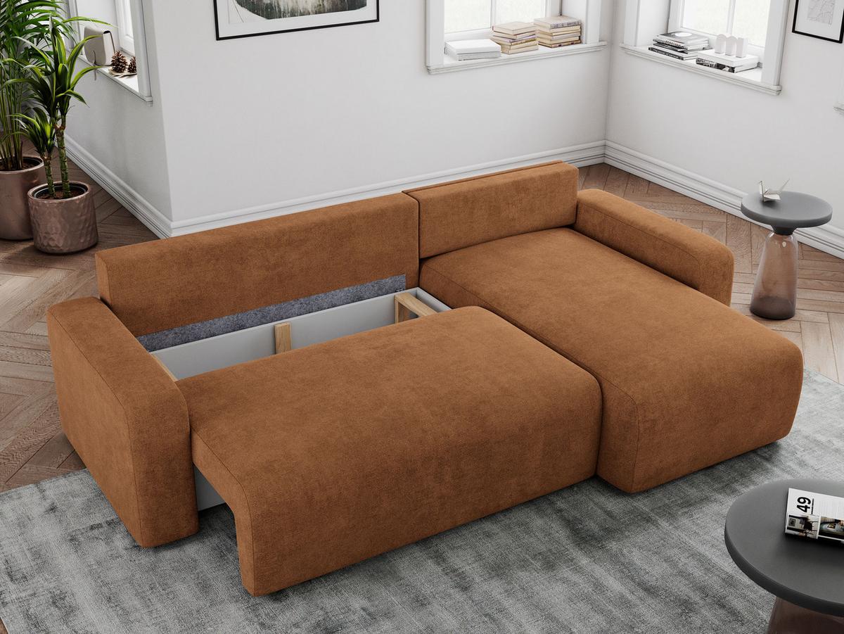 ECKSOFA ARGOS Orange Struktur - Schwarz/Orange, Kunststoff/Textil (245/150cm) - MKS