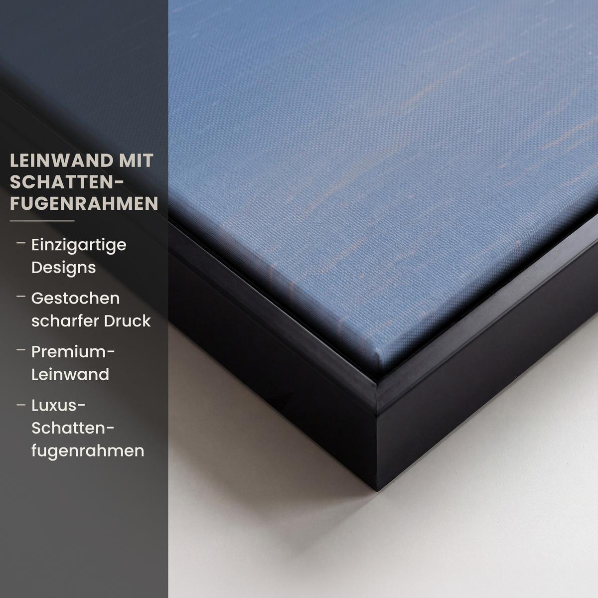 LEINWAND Bilder mit Rahmen - Baum - Jahreszeiten - Winter - Landschaft - 60x90 - Multicolor, Textil (60/90cm) - MuchoWow