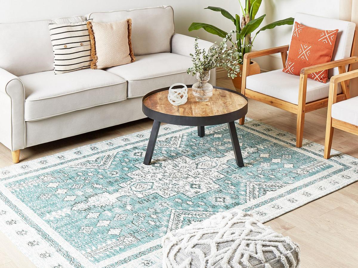 KURZFLOR-TEPPICH Fulla 230/160 cm - Grün, Textil (160/230cm) - Beliani