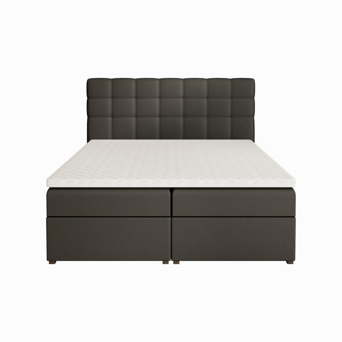 POLSTERBETT Topiq 144/203/103 schwarz - Anthrazit, Holzwerkstoff/Textil (140/200cm) - Beautysofa