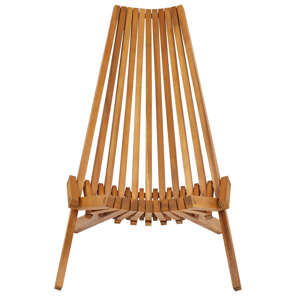GARTENSTUHL 2er-Set Holz Heller Holzfarbton Bellano - Hellbraun, Holz (88/83/57cm) - Beliani