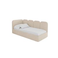 EINZELLBETT Jugendbett mit Bettkasten, Rechts - VELY 80x200 Beige - Kaschmir, Holzwerkstoff/Textil (80/200cm) - ALTDECOR