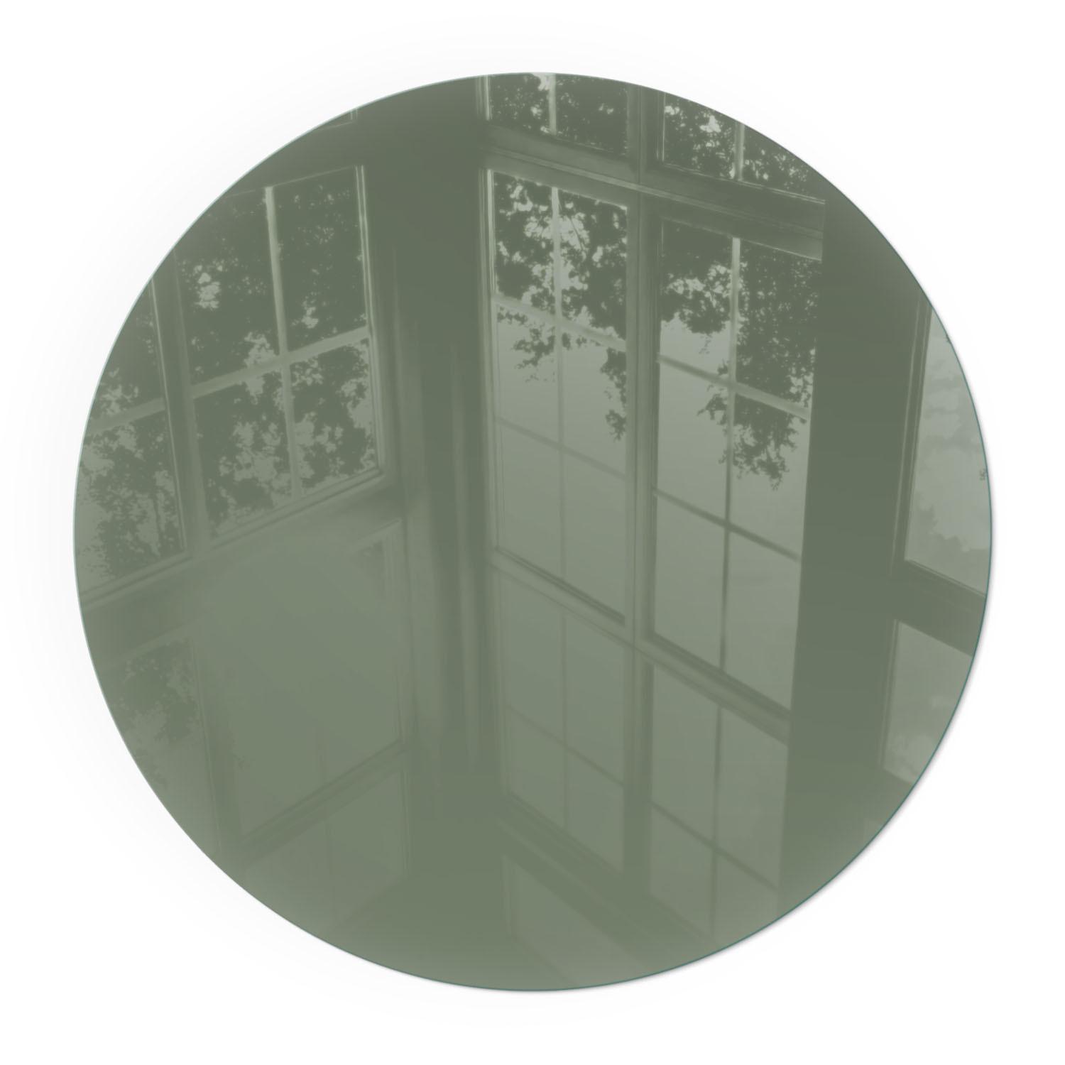 GLASPLATTE für Kamin Ø 80 cm - Grün, Glas (80/80/0.4cm) - TULUP