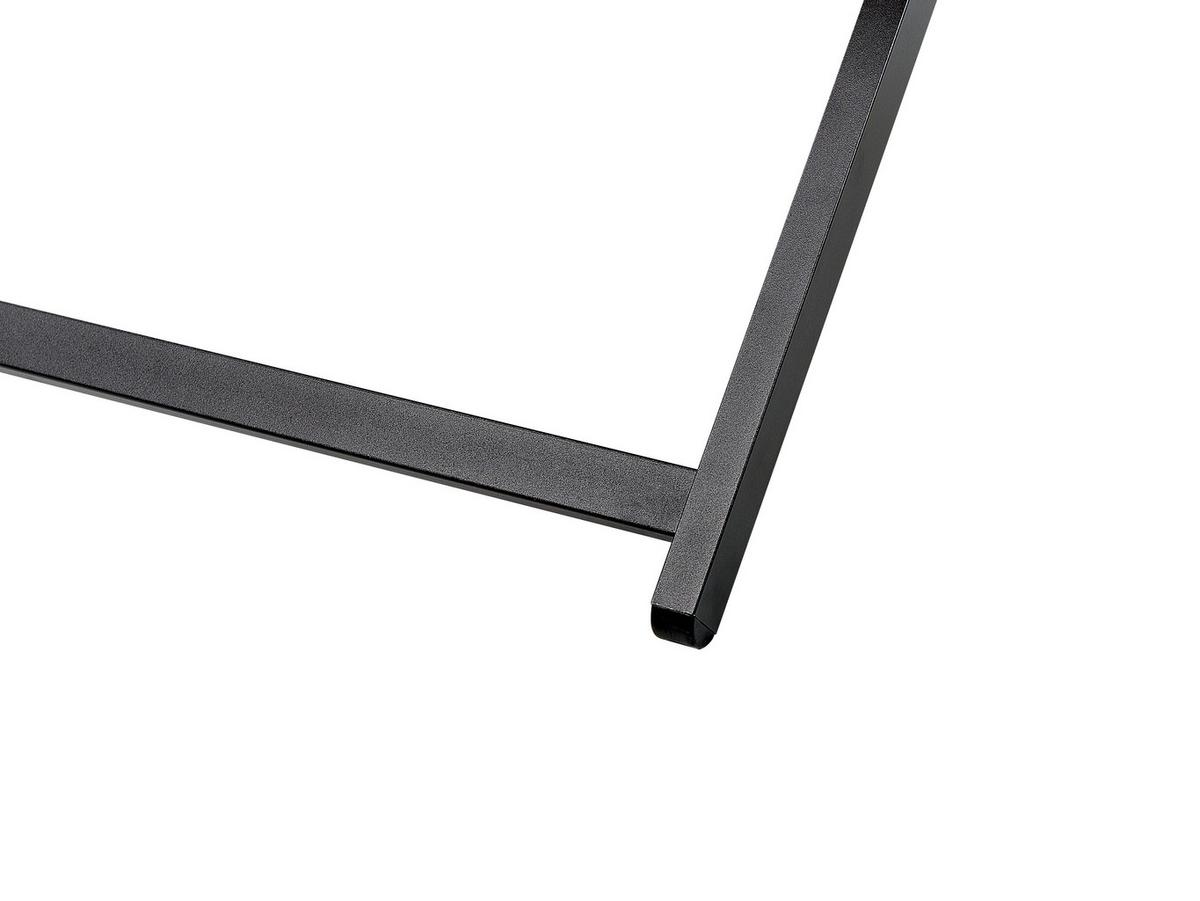 GARTENLIEGE schwarz/blau Locri II - Schwarz/Hellblau, Metall (60/79/95cm) - Beliani
