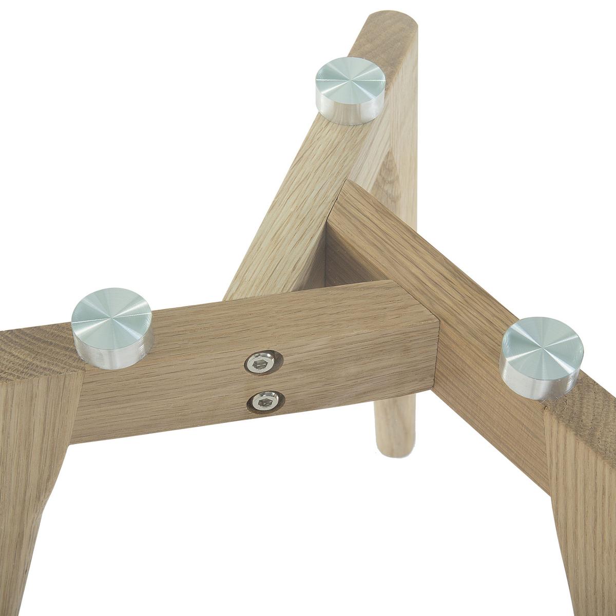 COUCHTISCH 2er-Set Rund Transparent, Hell Holz Missouri - Transparent, Glas (50/50/45cm) - Beliani