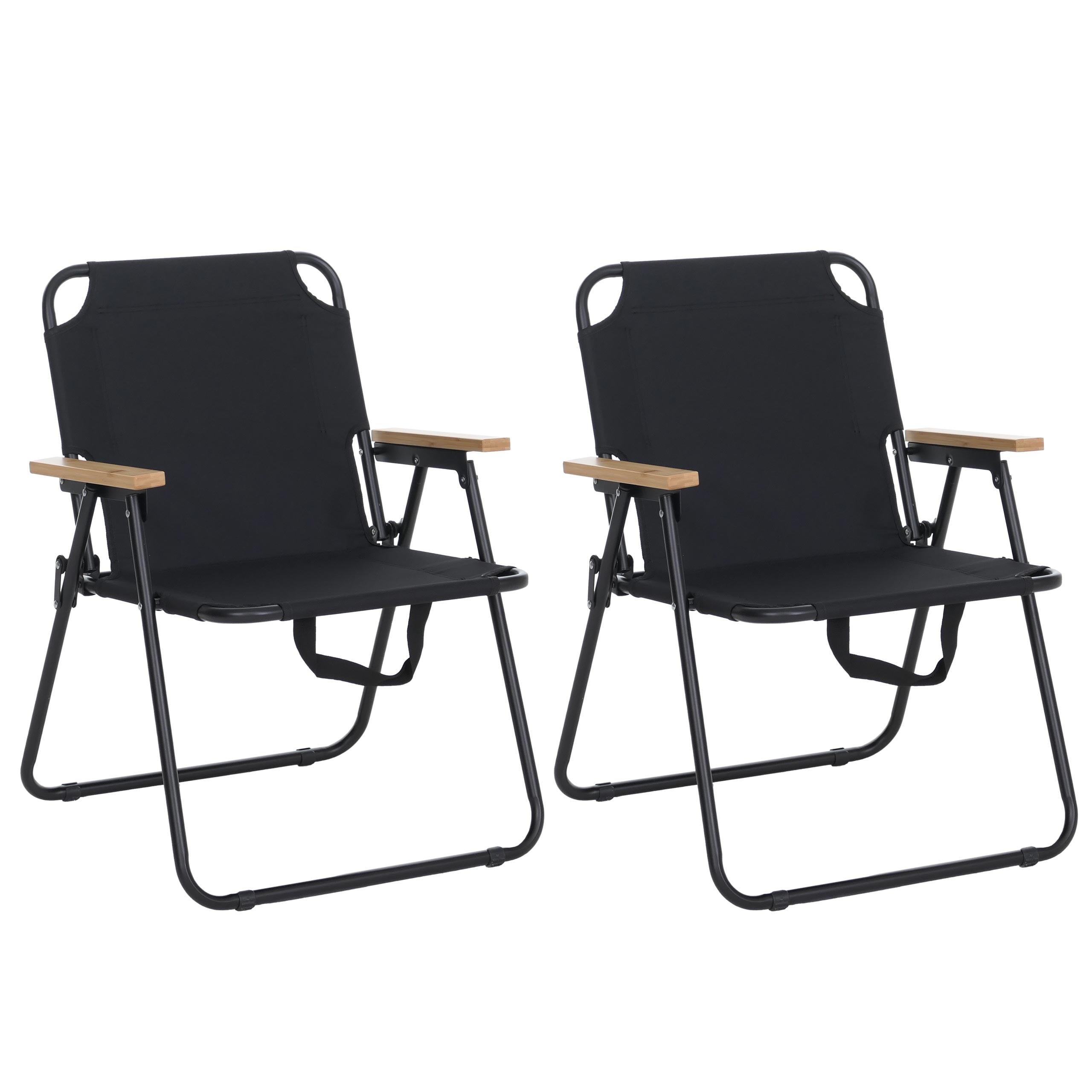 CAMPINGSTUHL Schwarz - Schwarz, Textil (57/71/57cm) - MCW