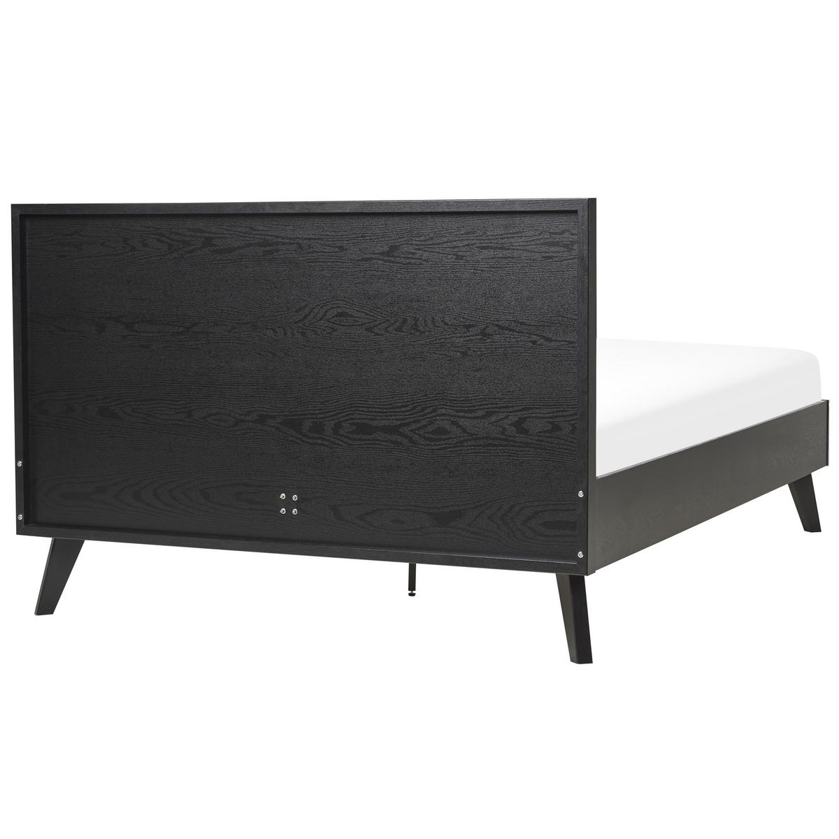 BETT 140/200cm Schwarz Monpazier - Schwarz, Naturmaterialien (140/200cm) - Beliani
