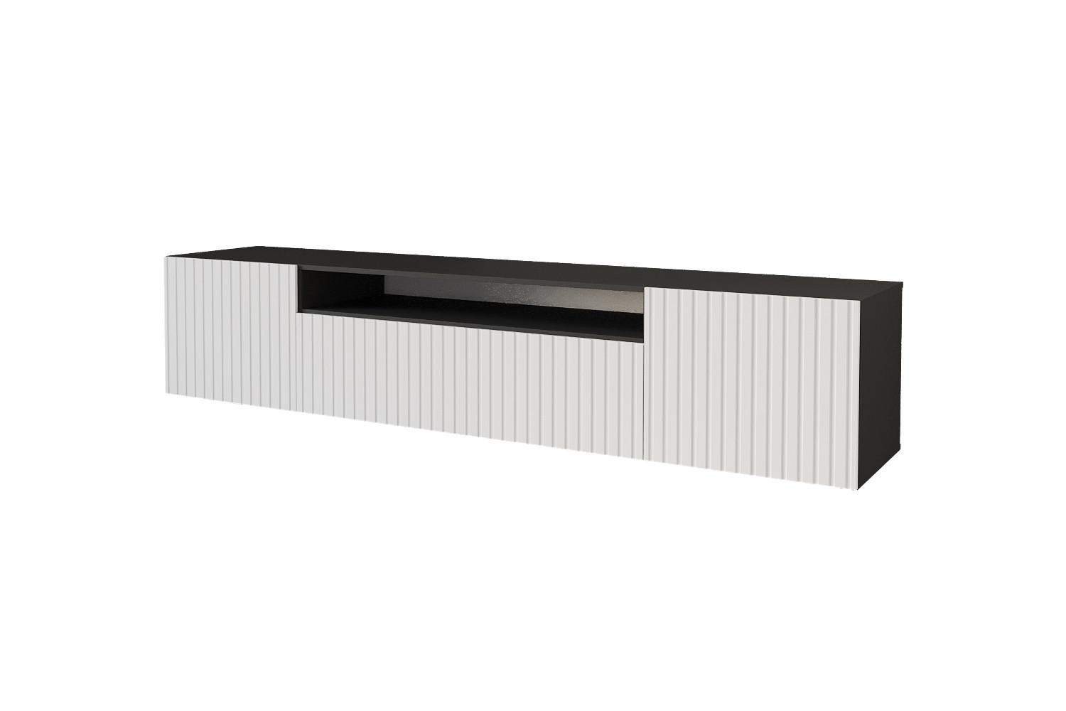 LOWBOARD KITO-W 200x40x41 cm - Schwarz / Weiß - Schwarz/Weiß, Holzwerkstoff (200/40/41cm) - ALTDECOR