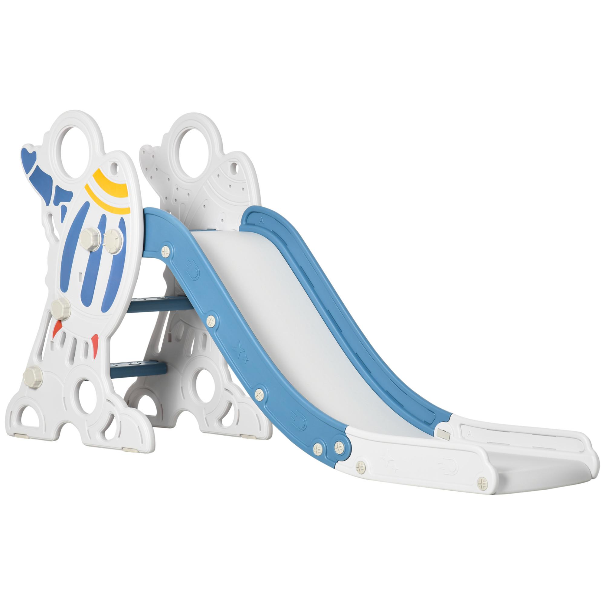 KINDERRUTSCHE für Kinder von 1,5 bis 3 Jahren mit Raketen-Design - Blau, Kunststoff (46.5/80/157cm) - AIYAPLAY