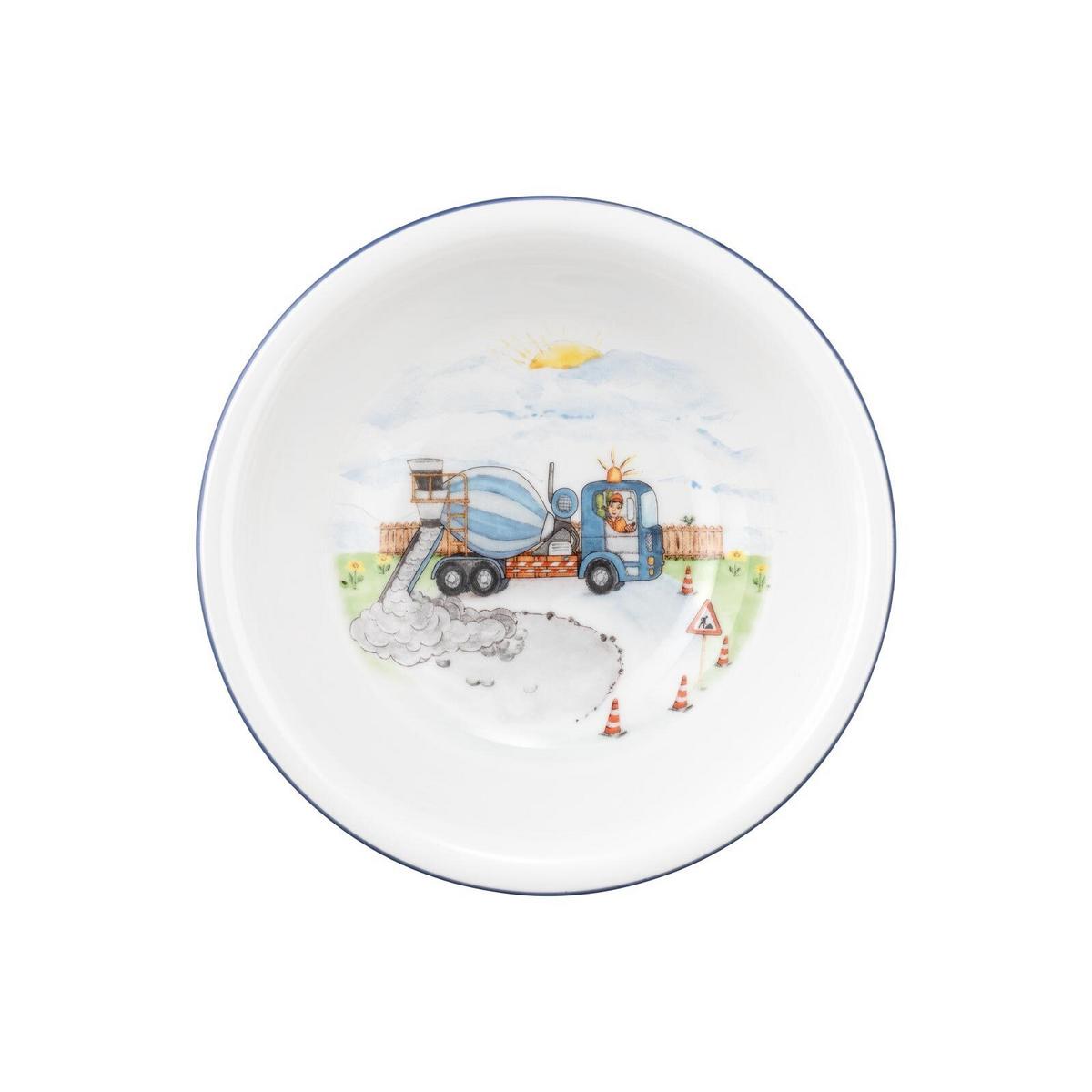 KINDERGESCHIRR SET Compact Auf der Baustelle bunt 3-tlg. - Multicolor, Keramik (21.4/20.5/21.4cm) - Seltmann Weiden