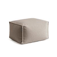 POUF Bouclé Block - Taupe, Textil (55/65/35cm) - Mokebo