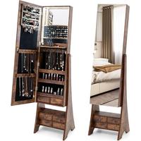SCHMUCKSCHRANK 159cm Weiß - Weiß, Holz (41/159/36cm) - COSTWAY