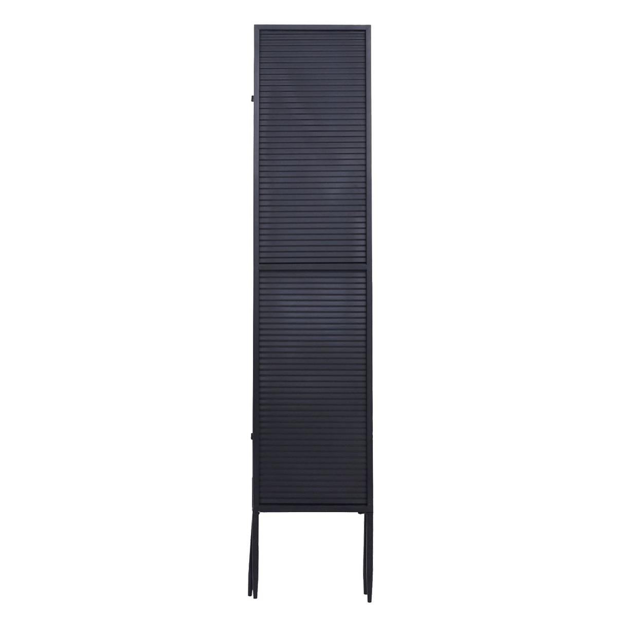 GARTEN-PARAVENT Schwarz - Schwarz, Metall (121/200/2cm) - MCW