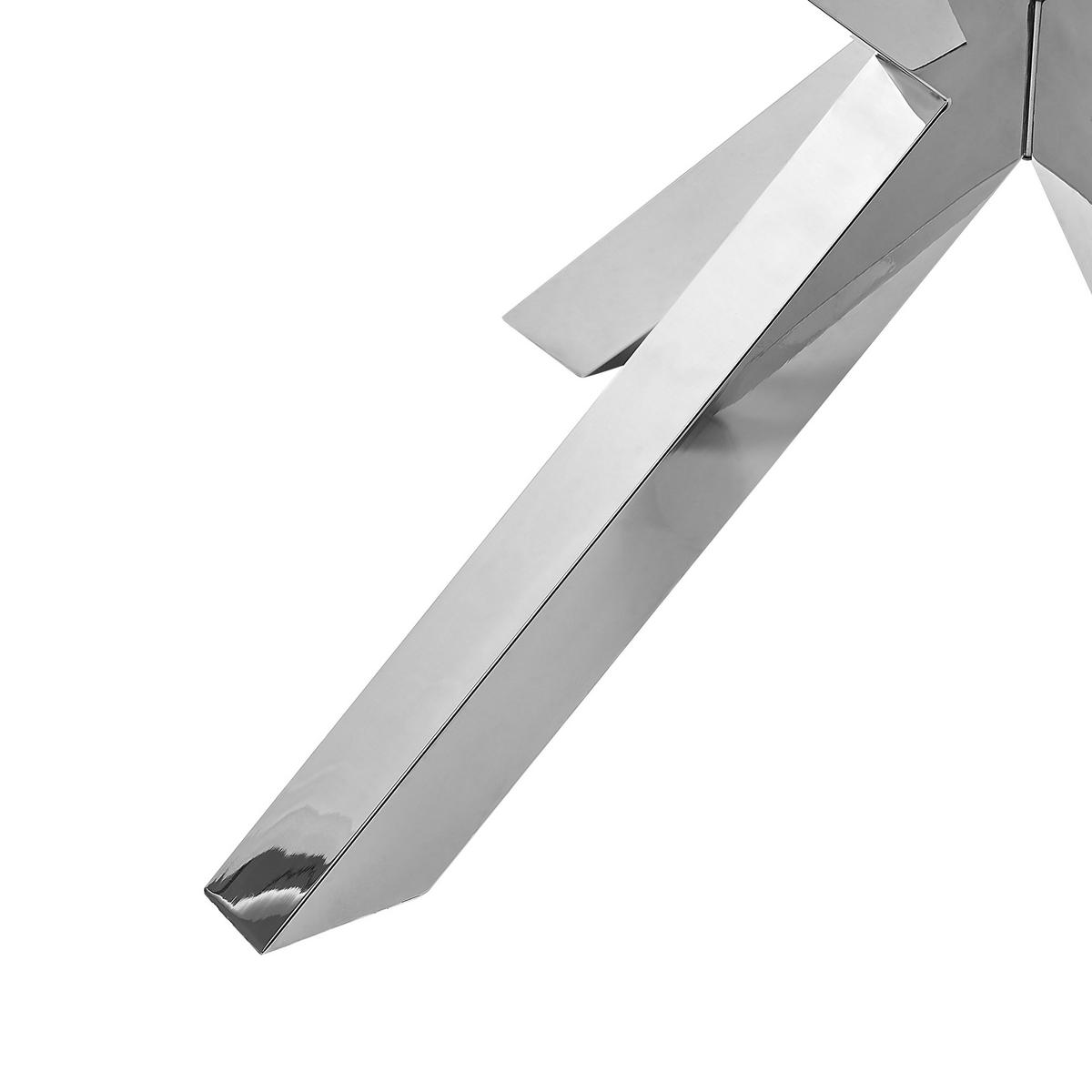 COUCHTISCH Glas Silber quadratisch 70/70 cm Starlight - Transparent/Silberfarben, Glas (70/70/44cm) - Beliani