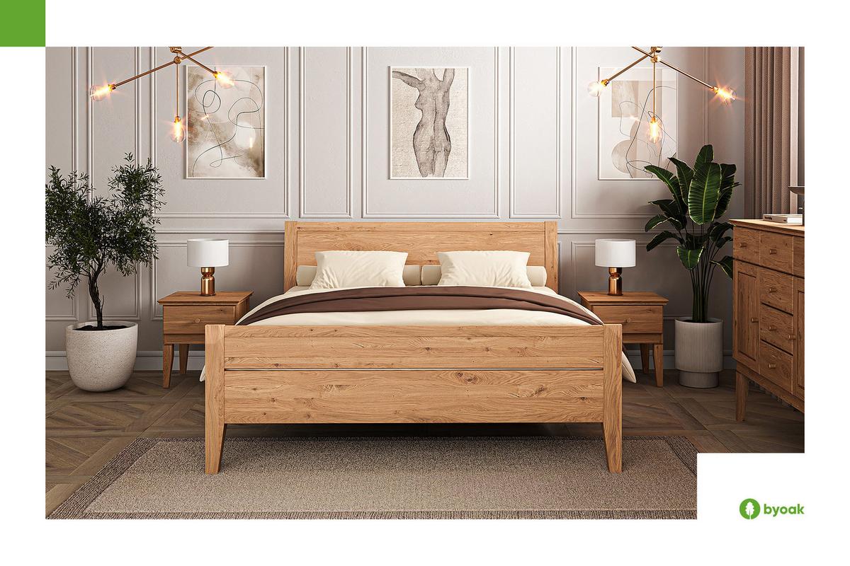MASSIVHOLZBETT ELIAS 8 80x200 Kernbuche - Kernbuche, Holz (80/200cm) - byoak