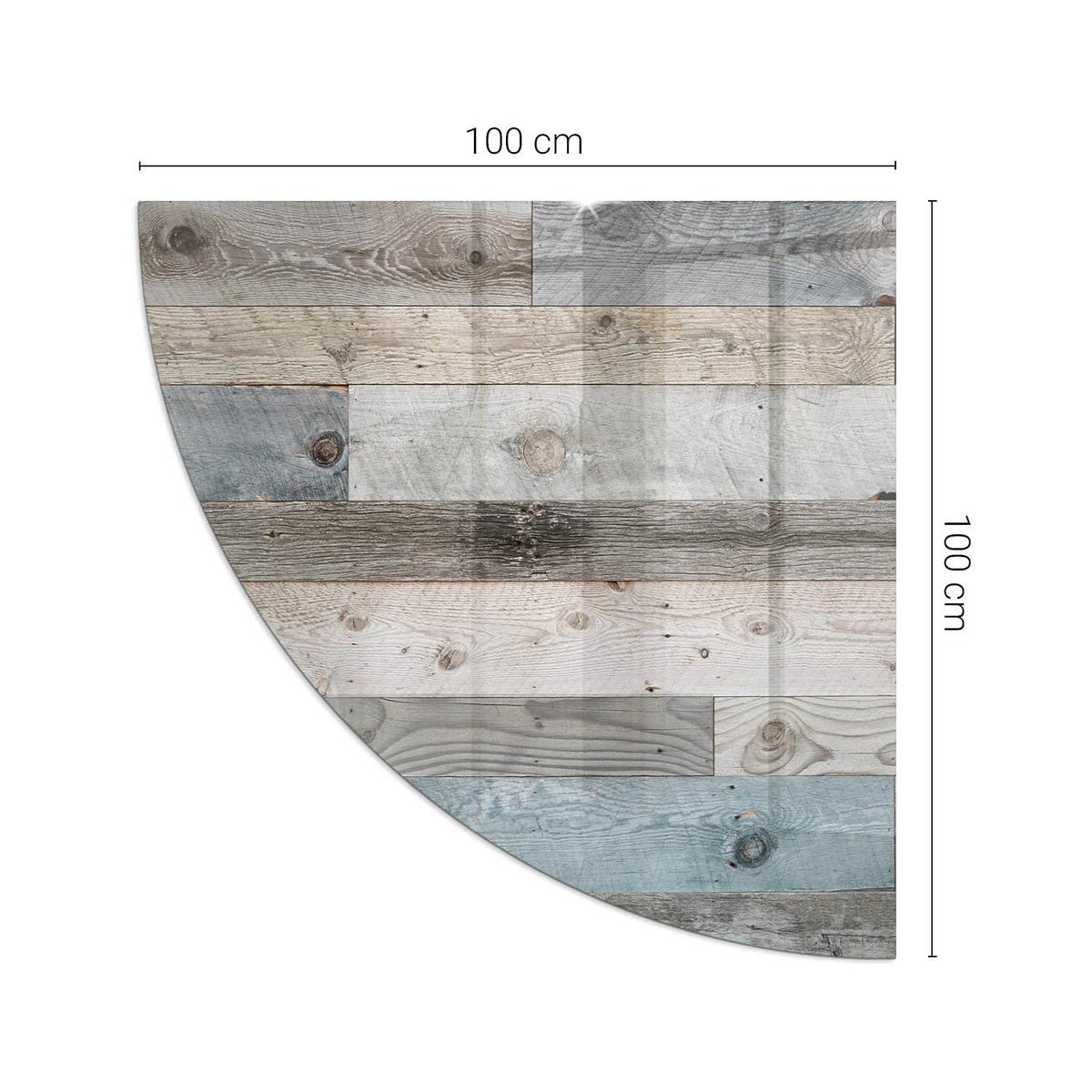 GLASPLATTE für Kamin 100x100 cm - Grau, Glas (100/100/0.4cm) - TULUP