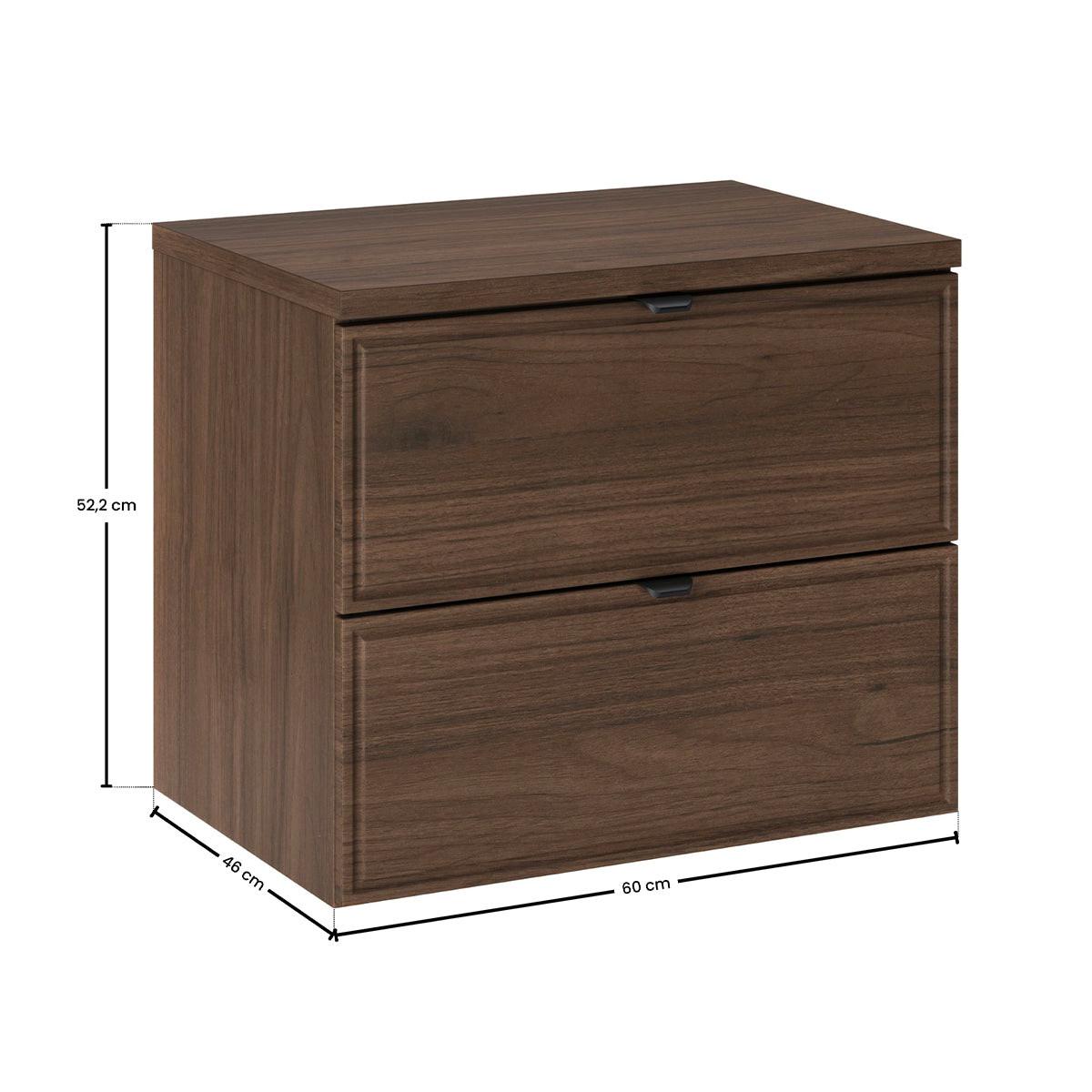 WASCHTISCHUNTERSCHRANK 60cm Elias Dunkles Holz - Braun, Holzwerkstoff (60/52.2/46cm) - Petits-meubles