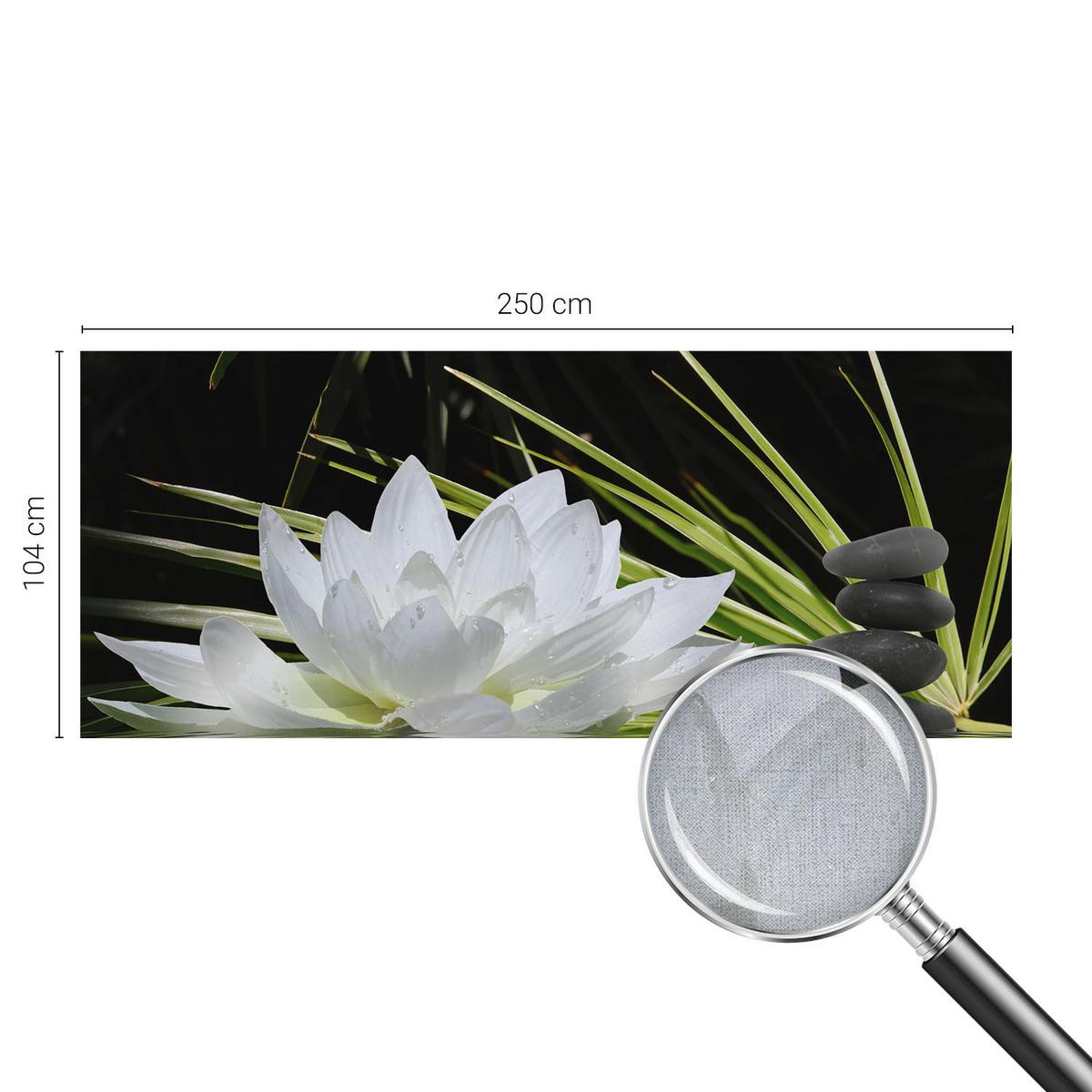 FOTOTAPETE 250x104 cm - Lilienmeditation - Weiß, Textil (250/104cm) - Wallfluent