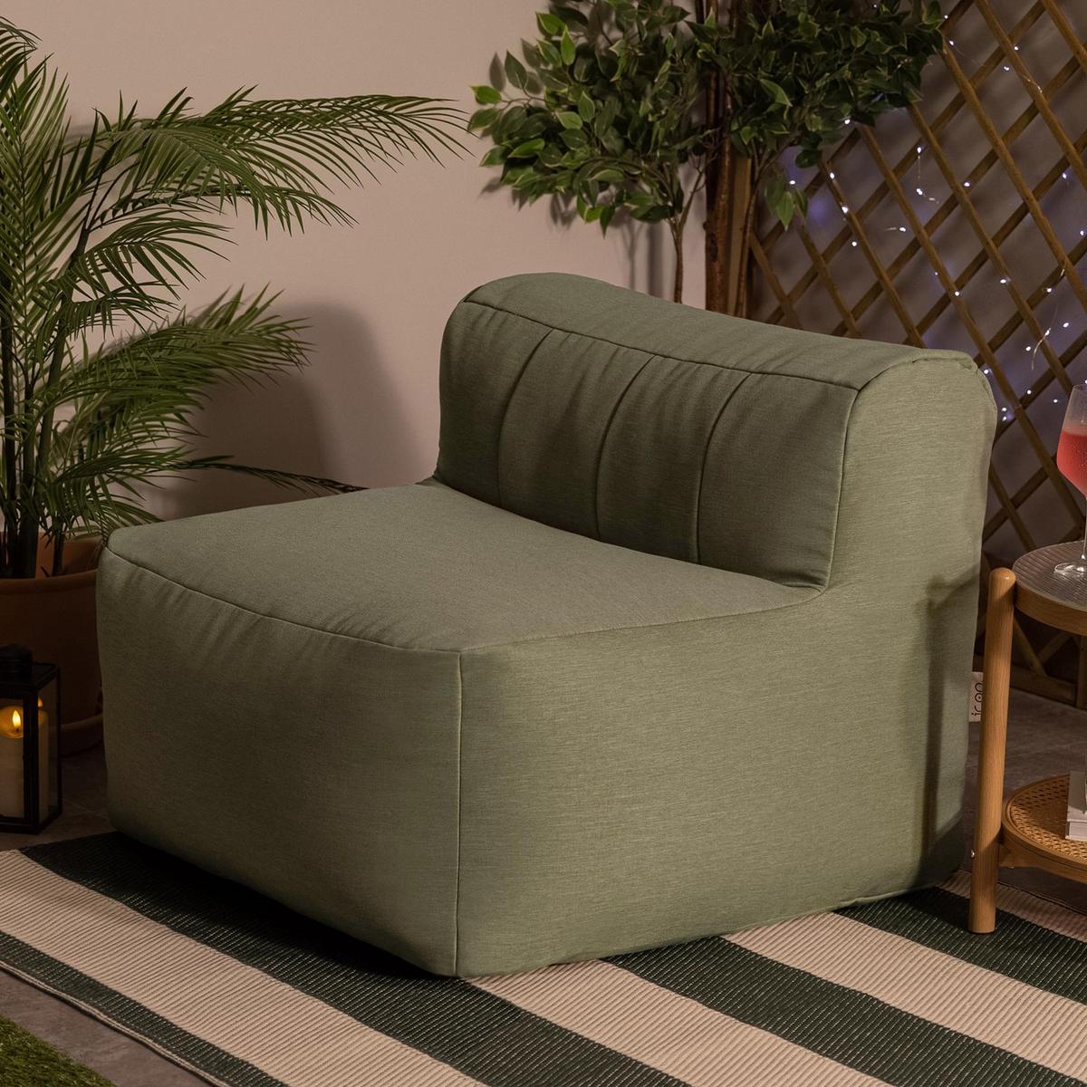 SITZSACK-SOFA Sessel - Grün, Textil (95/68/100cm) - icon