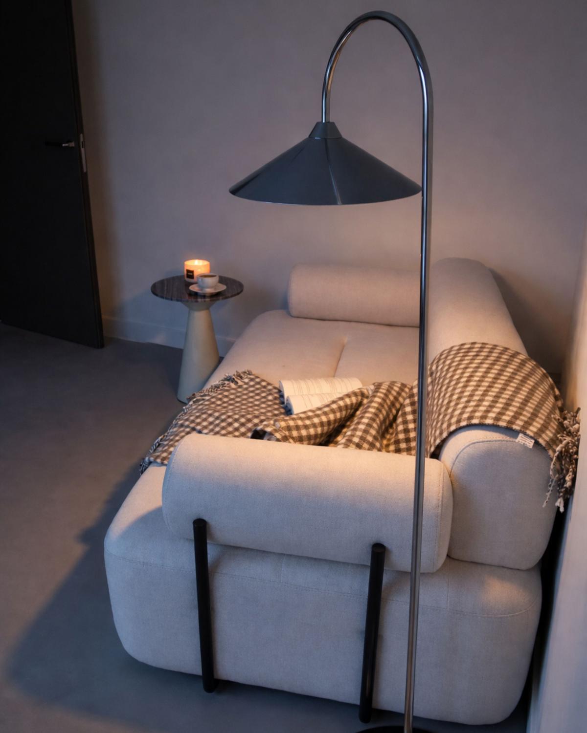 STEHLAMPE Silber Savegre - Silberfarben, Metall (40/66/150cm) - Beliani