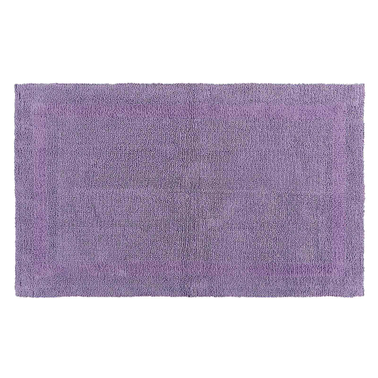BADEMATTE 50/80 cm, 100% Baumwolle, wendbar - Flieder, Textil (50/80cm) - Homescapes