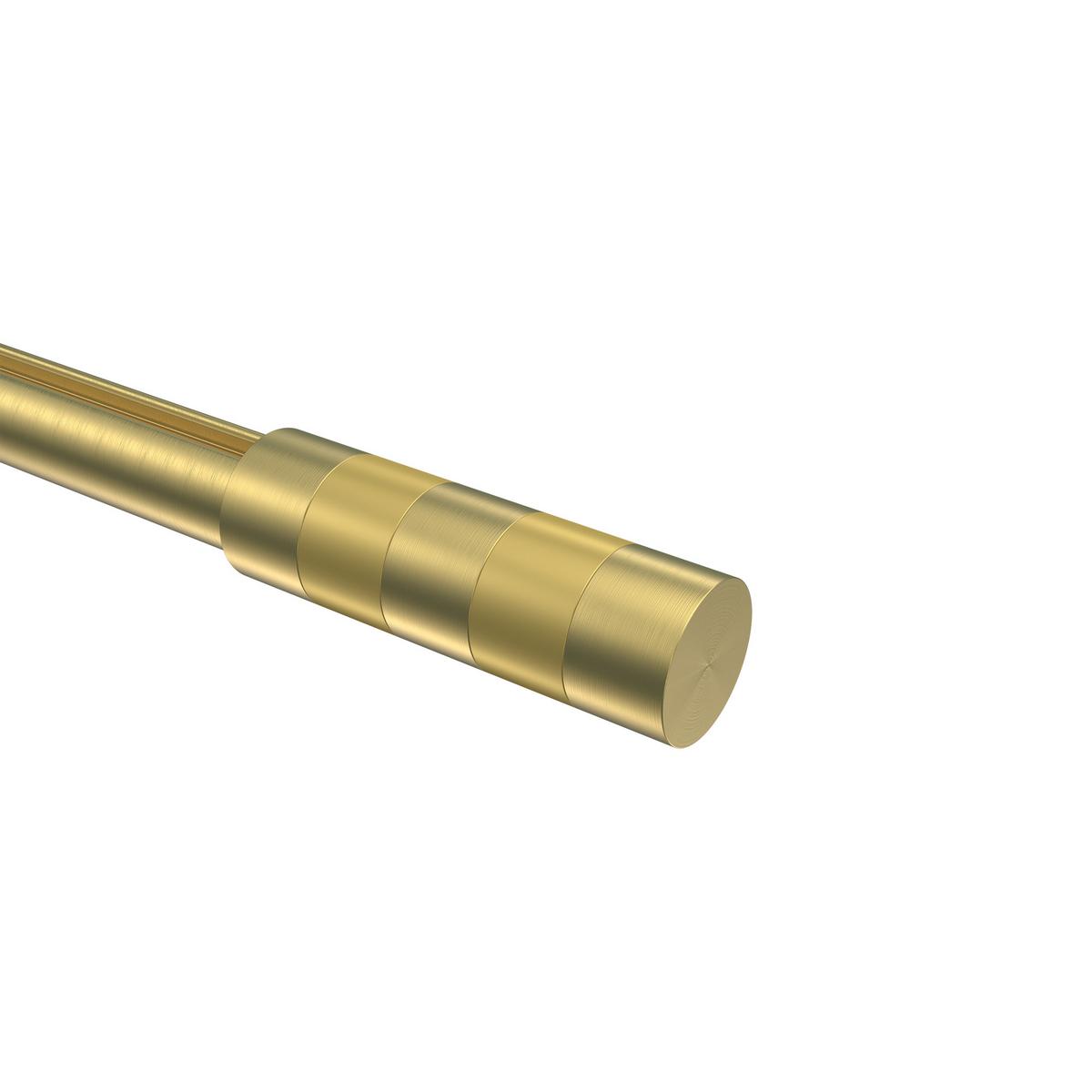 ENDSTÜCKE FÜR GARDINENSTANGEN 20 mm Ø, Mavell Messing-Optik/Satin-Gold, Packung 2 Stück - Messingfarben/Goldfarben, Metall (8.2/2.6/2.6cm) - INTERDECO
