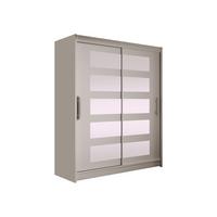 SCHWEBETÜRENSCHRANK Westa V - Kaschmir/Silberfarben, Holzwerkstoff/Metall (150/200/58cm) - MIRJAN24