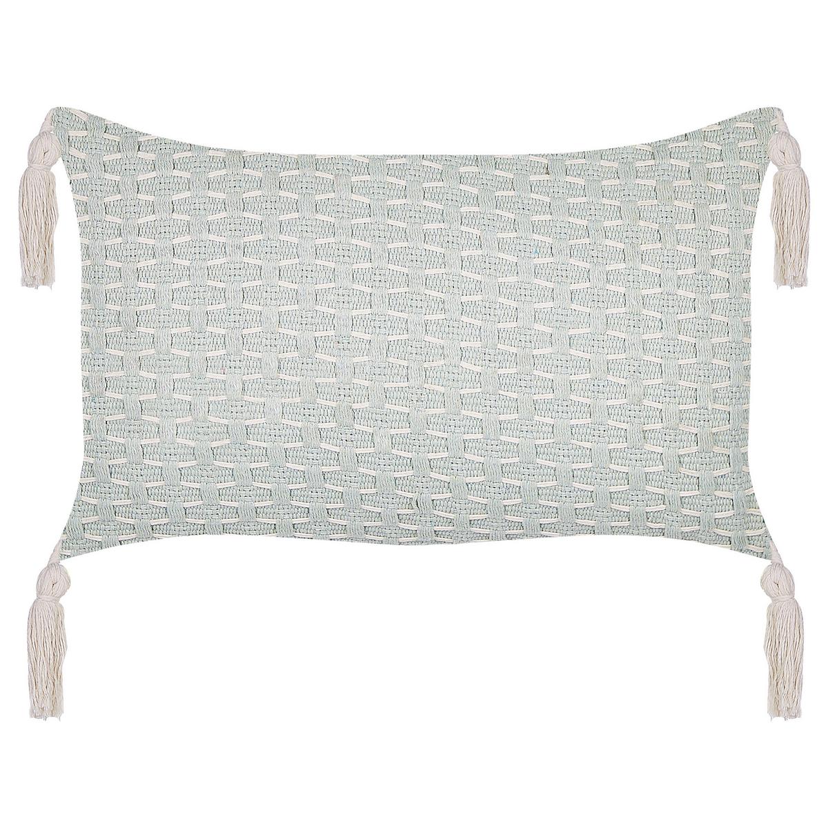 DEKOKISSEN 2er-Set Mintgrün 45/25 cm Hakone - Mintgrün, Textil (45/25cm) - Beliani