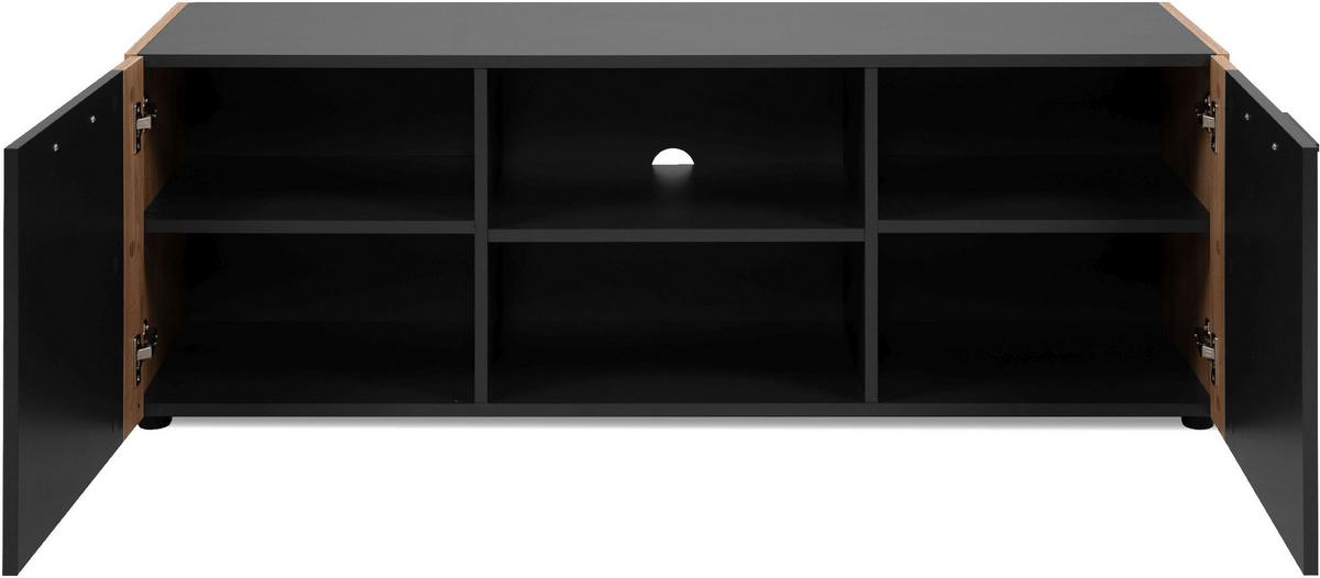 TV-ELEMENT Cento 56A Anthrazit - Anthrazit, Holzwerkstoff/Kunststoff (47.5/138/34.5cm) - Calicosy