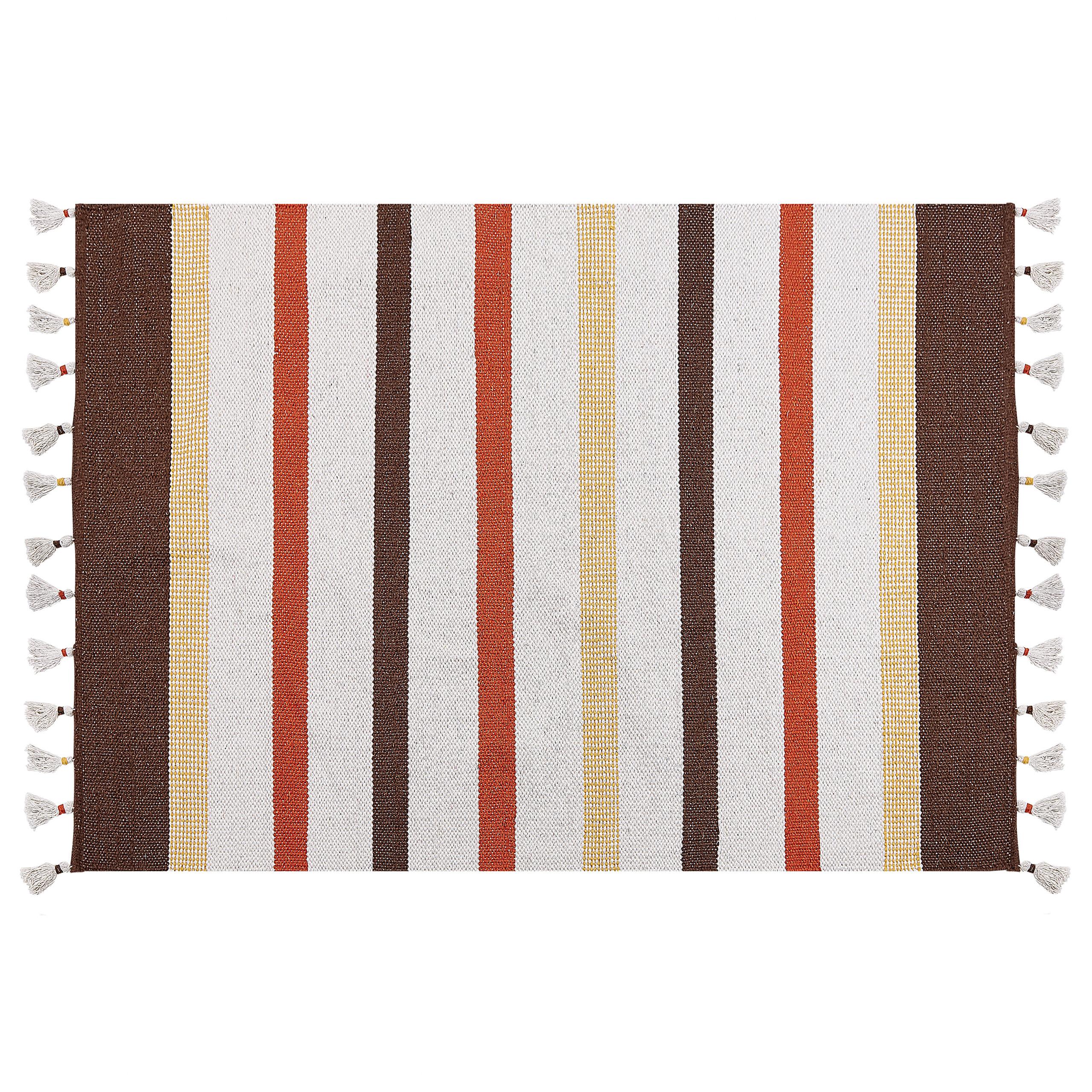 TEPPICH geflochten Hisarli 230/160 cm - Braun, Textil (160/230cm) - Beliani